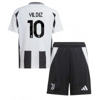 Dětský fotbalový dres Juventus Kenan Yildiz #10 2024-25 Domácí Krátký Rukáv (+ trenýrky)